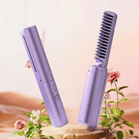 Rechargeable Mini Hair Straightening Hot Comb
