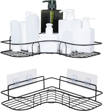 Corner Rack-Stainless Steel Self Adhesive Bathroom Shelf Corner Rack for Kitchen & Bathroom Shelves Bathroom